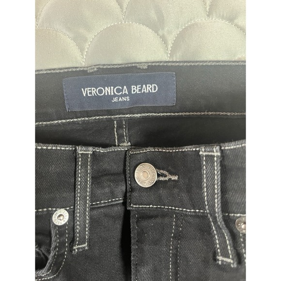 Veronica Beard Women's Alenah Slim Straight High Rise Jeans Size 27 Onyx Black - Picture 2 of 9